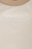 Дитяча бавовняна футболка adidas Originals колір бежевий візерунок (2910681)