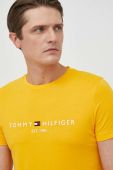 Бавовняна футболка Tommy Hilfiger з аплікацією колір помаранчевий (2850504)