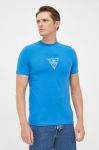 Футболка Guess чоловічий з принтом колір блакитний (2465096)