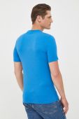 Футболка Guess чоловічий з принтом колір блакитний (2465096)