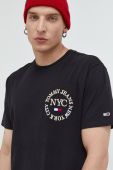 Бавовняна футболка Tommy Jeans колір чорний з аплікацією (2513938)