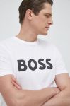 Бавовняна футболка BOSS Boss Casual колір білий з принтом (2822681)