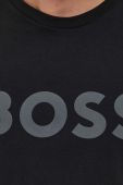 Бавовняна футболка BOSS BOSS CASUAL колір чорний з принтом (3249660)
