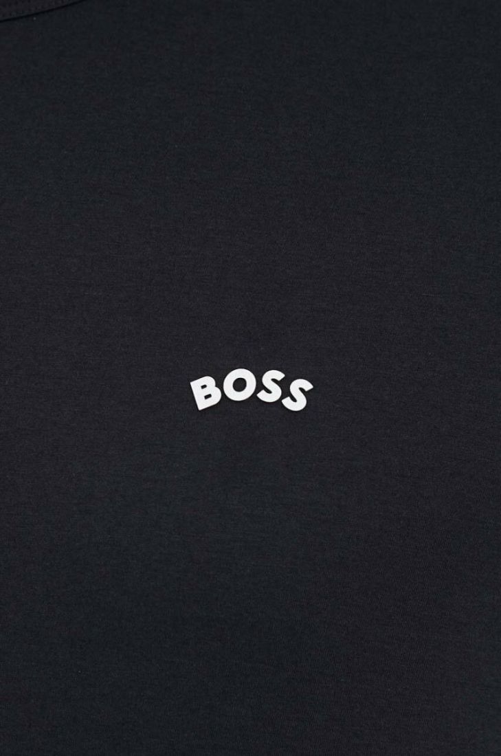 Бавовняна футболка BOSS GREEN однотонна колір темно-синій (3049271)