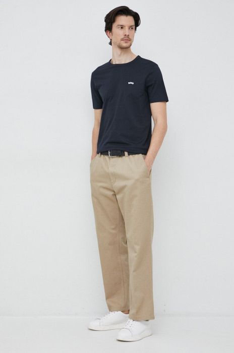 Бавовняна футболка BOSS GREEN колір синій однотонна (3060038)