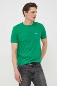 Бавовняна футболка BOSS GREEN колір зелений однотонна (3109251)