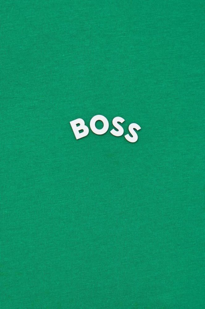 Бавовняна футболка BOSS GREEN колір зелений однотонна (3109251) фото 5