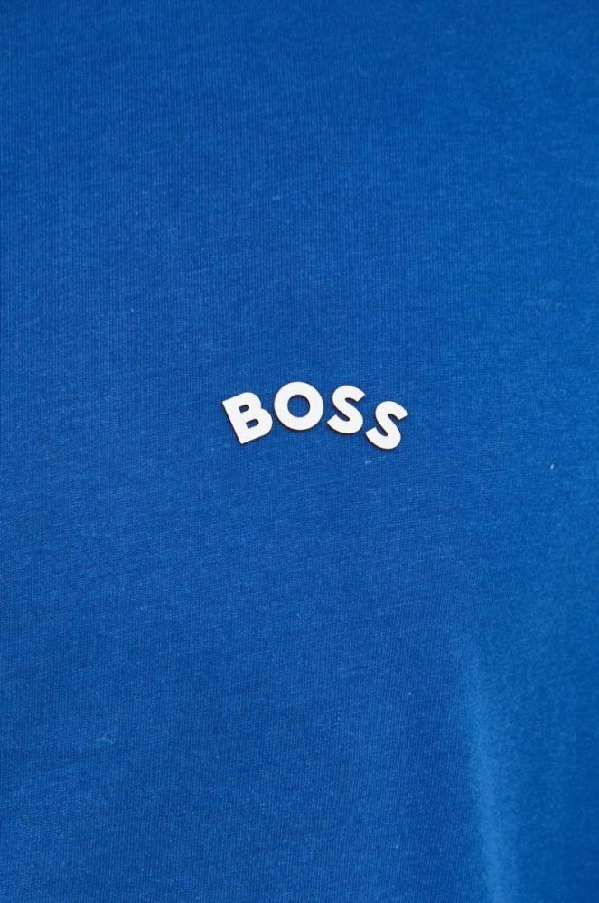 Бавовняна футболка BOSS GREEN колір фіолетовий однотонна фото 5