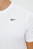 Тренувальна футболка Reebok Tech колір білий однотонна