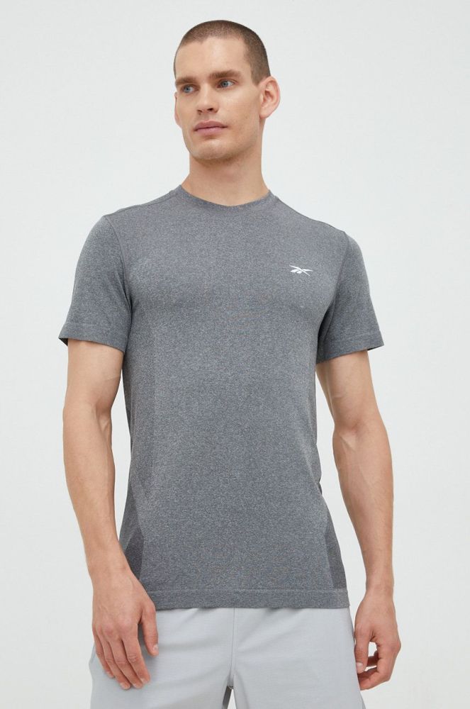 Тренувальна футболка Reebok United By Fitness Myoknit колір сірий меланж