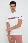 Футболка Guess чоловічий колір білий візерунок (2685748)