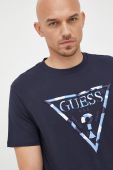 Бавовняна футболка Guess колір синій з аплікацією (2688954)