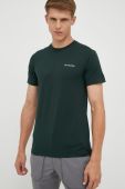 Спортивна футболка Columbia Tech Trail колір зелений меланж