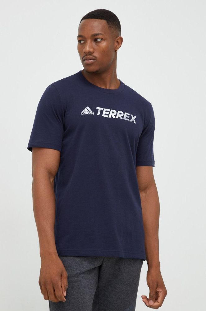 Футболка adidas TERREX Classic Logo чоловіча колір синій з принтом