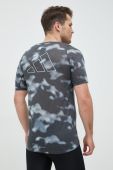 Бігова футболка adidas Performance Run Icons колір чорний візерунок