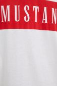 Бавовняна футболка Mustang колір білий з принтом (2583979)