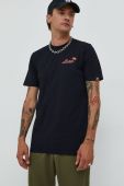 Бавовняна футболка Ellesse колір чорний з принтом