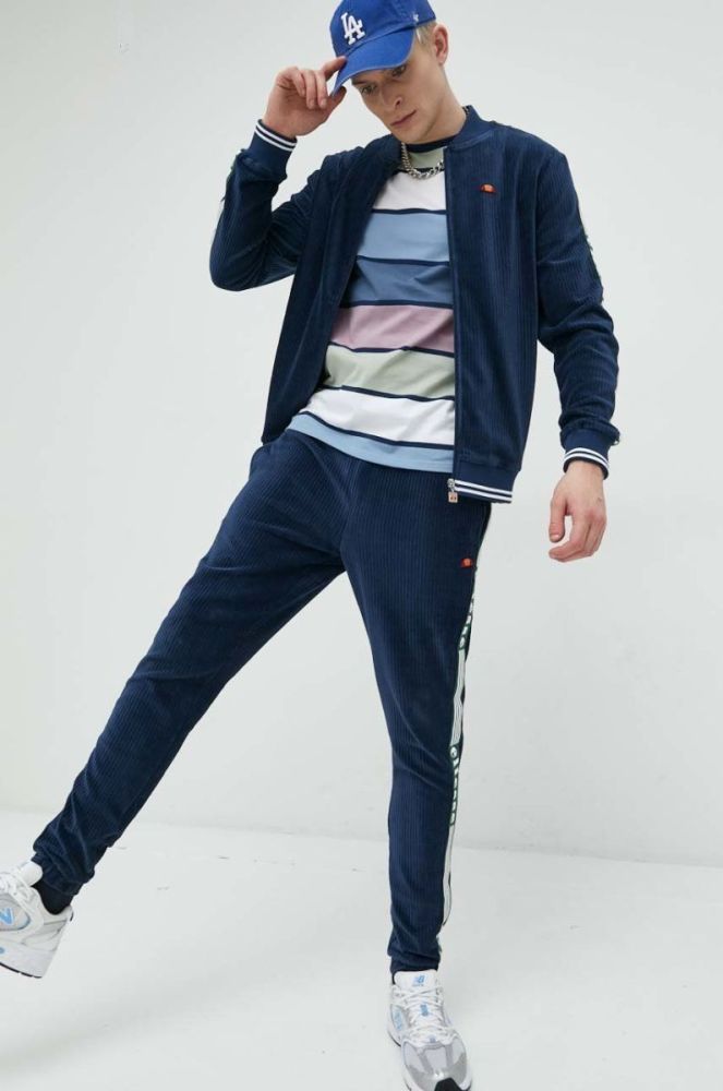 Кофта Ellesse чоловіча колір синій з аплікацією фото 2