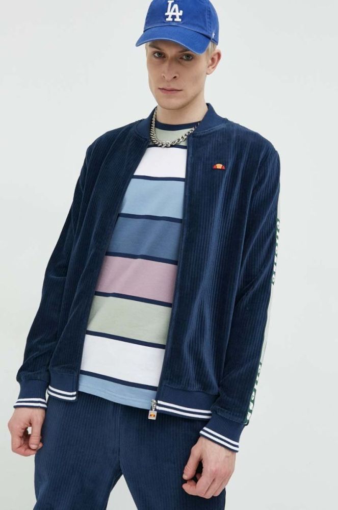 Кофта Ellesse чоловіча колір синій з аплікацією фото 4