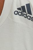 Тренувальна футболка adidas Performance Design for Training колір бежевий однотонна