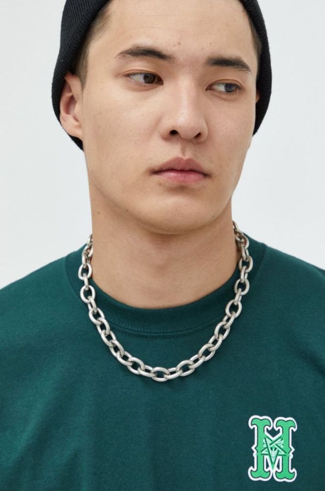Бавовняна футболка HUF X Trasher колір зелений з принтом фото 4