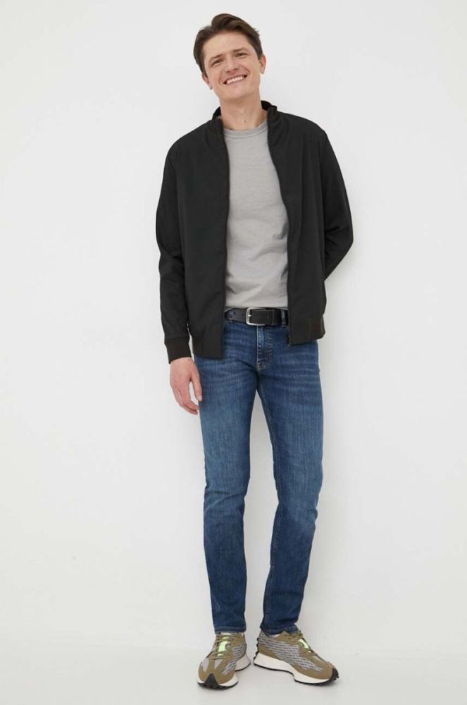 Бавовняна футболка BOSS BOSS CASUAL колір сірий з аплікацією (3120315) фото 2