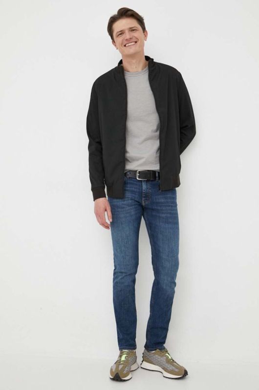 Бавовняна футболка BOSS BOSS CASUAL колір сірий з аплікацією (3120315) фото 2