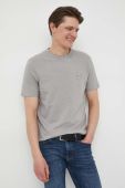 Бавовняна футболка BOSS BOSS CASUAL колір сірий з аплікацією (3120315)