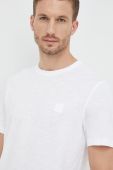 Бавовняна футболка BOSS Boss Casual колір білий однотонна
