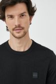 Бавовняна футболка BOSS Boss Casual колір чорний однотонна