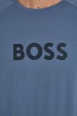 Футболка BOSS чоловіча з принтом колір блакитний