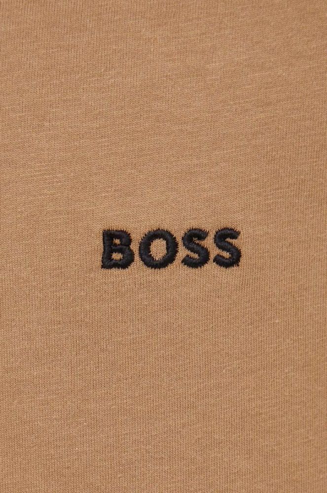 Бавовняна футболка BOSS 3-pack колір бежевий меланж фото 10
