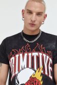 Бавовняна футболка Primitive колір чорний з принтом (2739000)