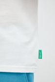 Бавовняна футболка United Colors of Benetton колір білий з принтом (2756224)