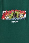 Бавовняна футболка HUF X Marvel Hulk колір зелений однотонна
