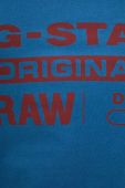 Бавовняна футболка G-Star Raw з принтом колір блакитний (2781434)