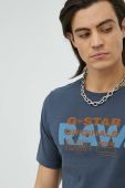 Бавовняна футболка G-Star Raw колір сірий з принтом (2781446)