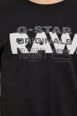 Бавовняна футболка G-Star Raw колір чорний з принтом (2625046)
