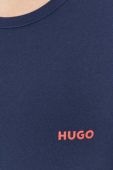 Бавовняна футболка HUGO 2-pack з принтом колір блакитний (3353579)