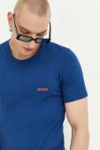 Бавовняна футболка HUGO 2-pack з принтом колір блакитний (3353579)