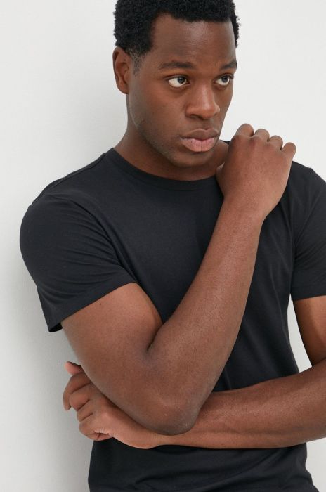 Бавовняна футболка Polo Ralph Lauren 3 - Pack колір чорний однотонна