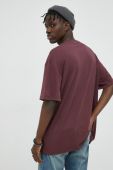 Бавовняна футболка Lee колір бордовий з принтом