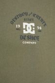 Бавовняна футболка DC колір зелений однотонний