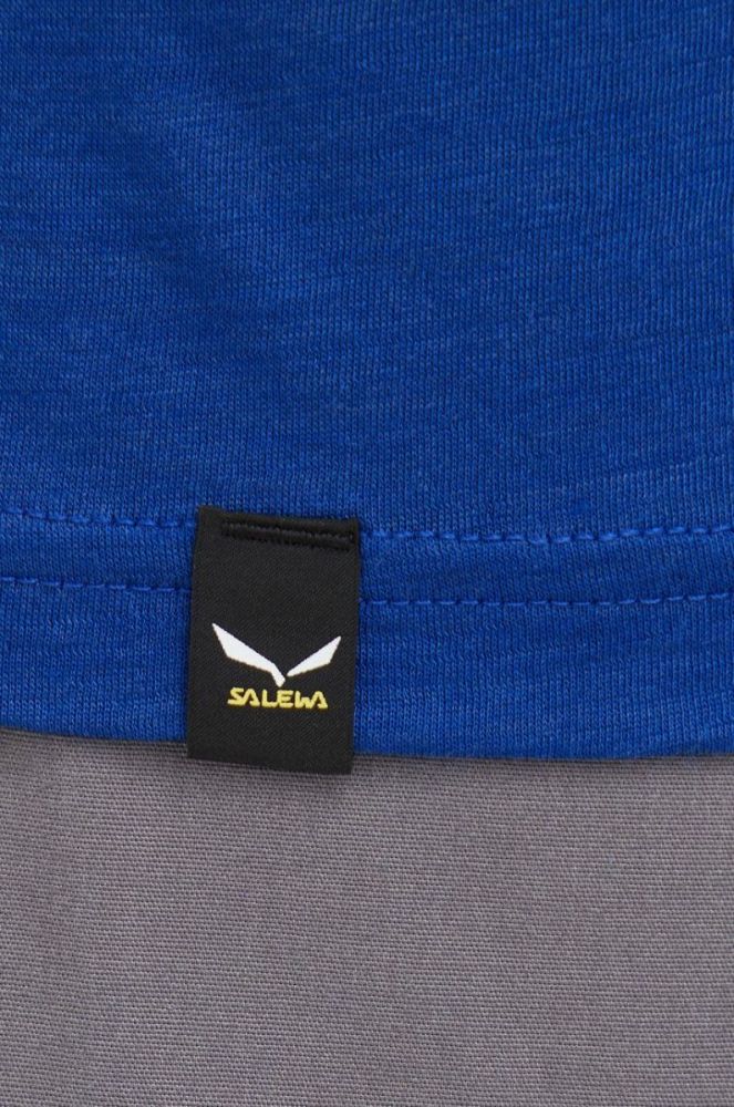 Спортивна футболка Salewa Pure з принтом колір блакитний фото 5