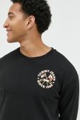 Бавовняний лонгслів Tommy Jeans колір чорний з принтом (2845560)