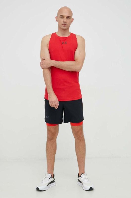 Футболка Under Armour Baseline чоловіча колір червоний фото 2