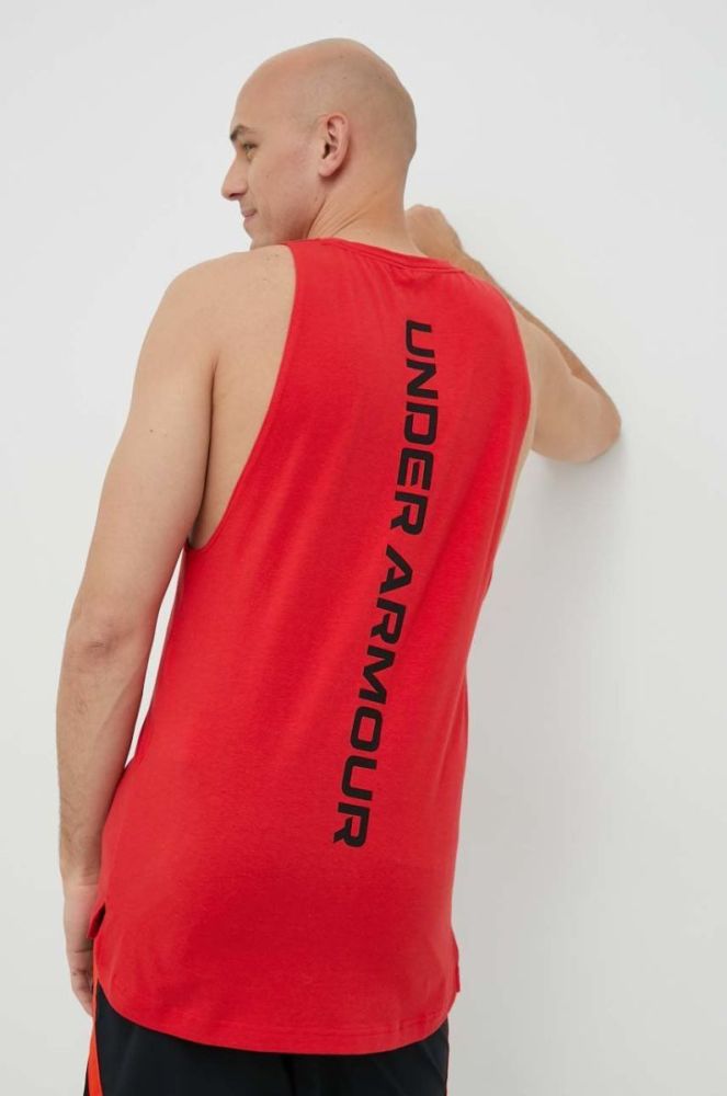 Футболка Under Armour Baseline чоловіча колір червоний фото 3