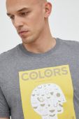 Бавовняна футболка United Colors of Benetton X Colors колір сірий з принтом