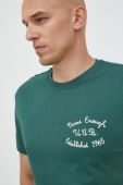 Бавовняна футболка United Colors of Benetton колір зелений з аплікацією (2794106)