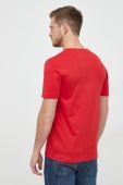 Бавовняна футболка United Colors of Benetton колір червоний з аплікацією